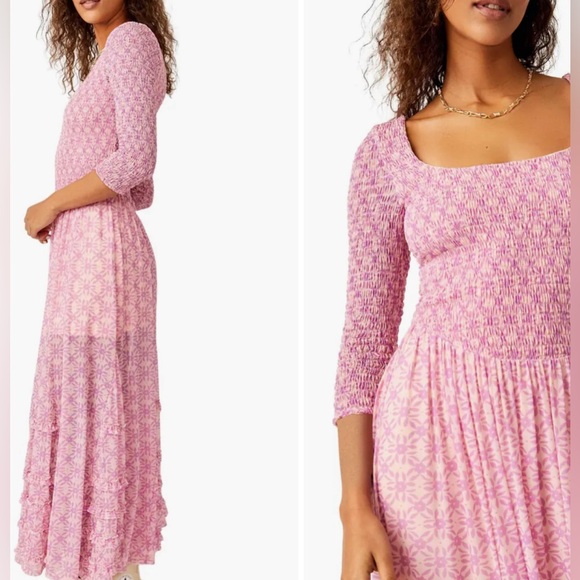Free people size Small It’s fate long sleeve maxi - Picture 1 of 7